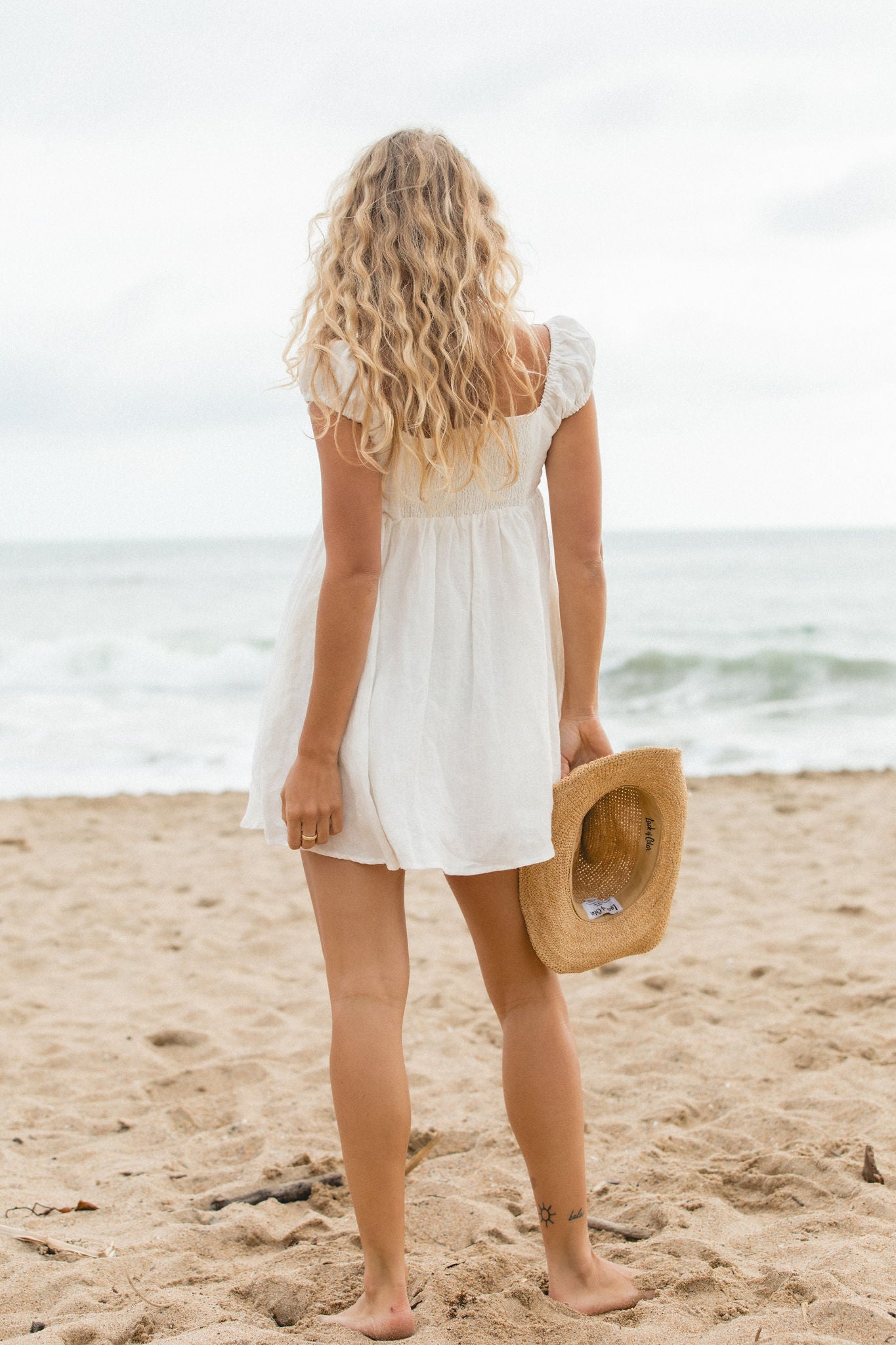 Amalfi Linen Mini Dress - Women's Summer Beach Dress, Casual Boho Sundress for Vacation, Date Night & Outdoor Parties | Lightweight Breathable Linen Dress