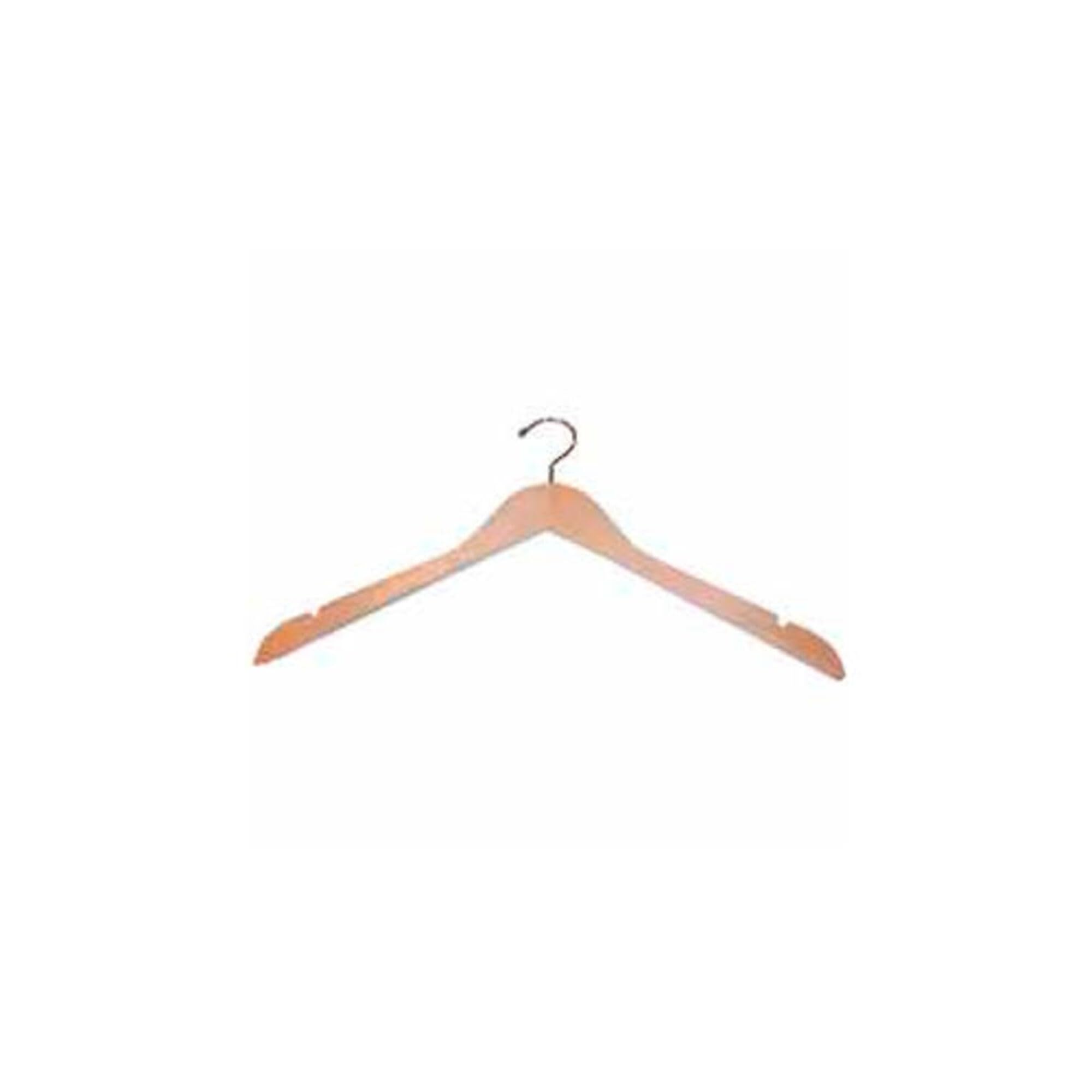 100 Pack Natural Wooden Hangers - 17
