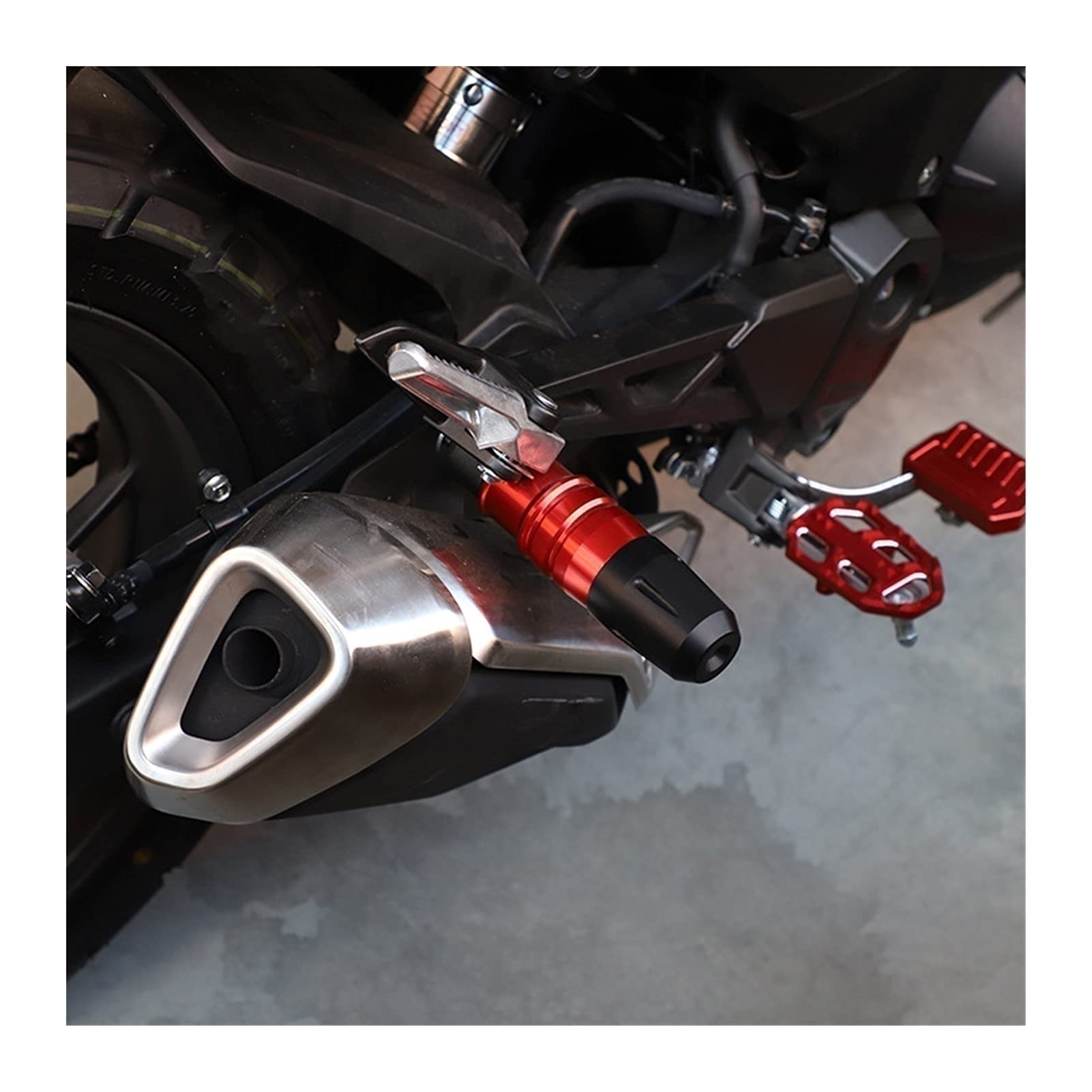 KAWASAKI ZX14R ZZR1400 Ninja CNC Motorcycle Frame Sliders - Black Crash Protector Pads for Exhaust & Fairing Side Protection | Perfect for Racing, Commuting & Long-Distance Riding