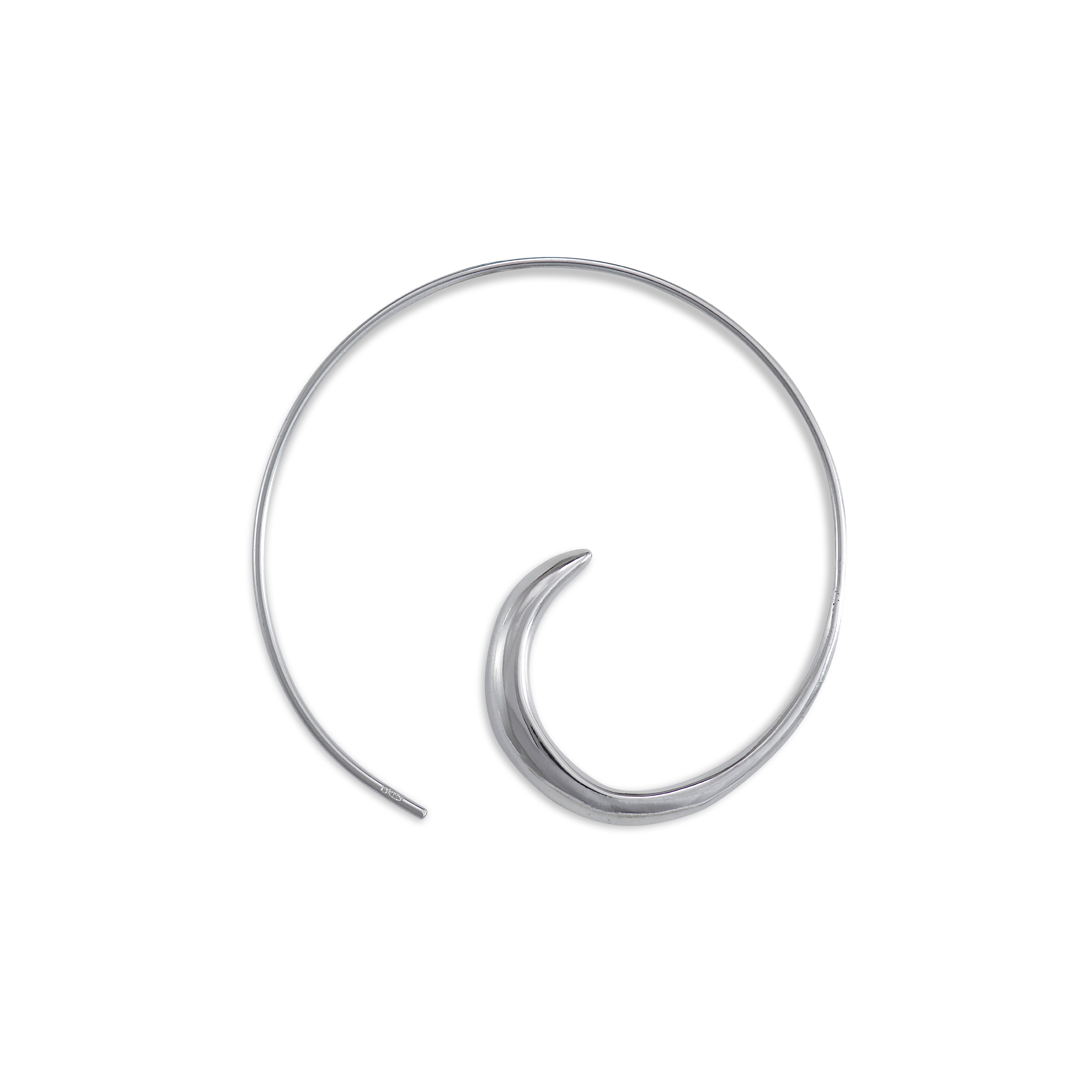 Small Plain Silver Spiral Earrings - Minimalist Sterling Silver Hoop Earrings for Women - Perfect for Everyday Wear, Office & Date Night