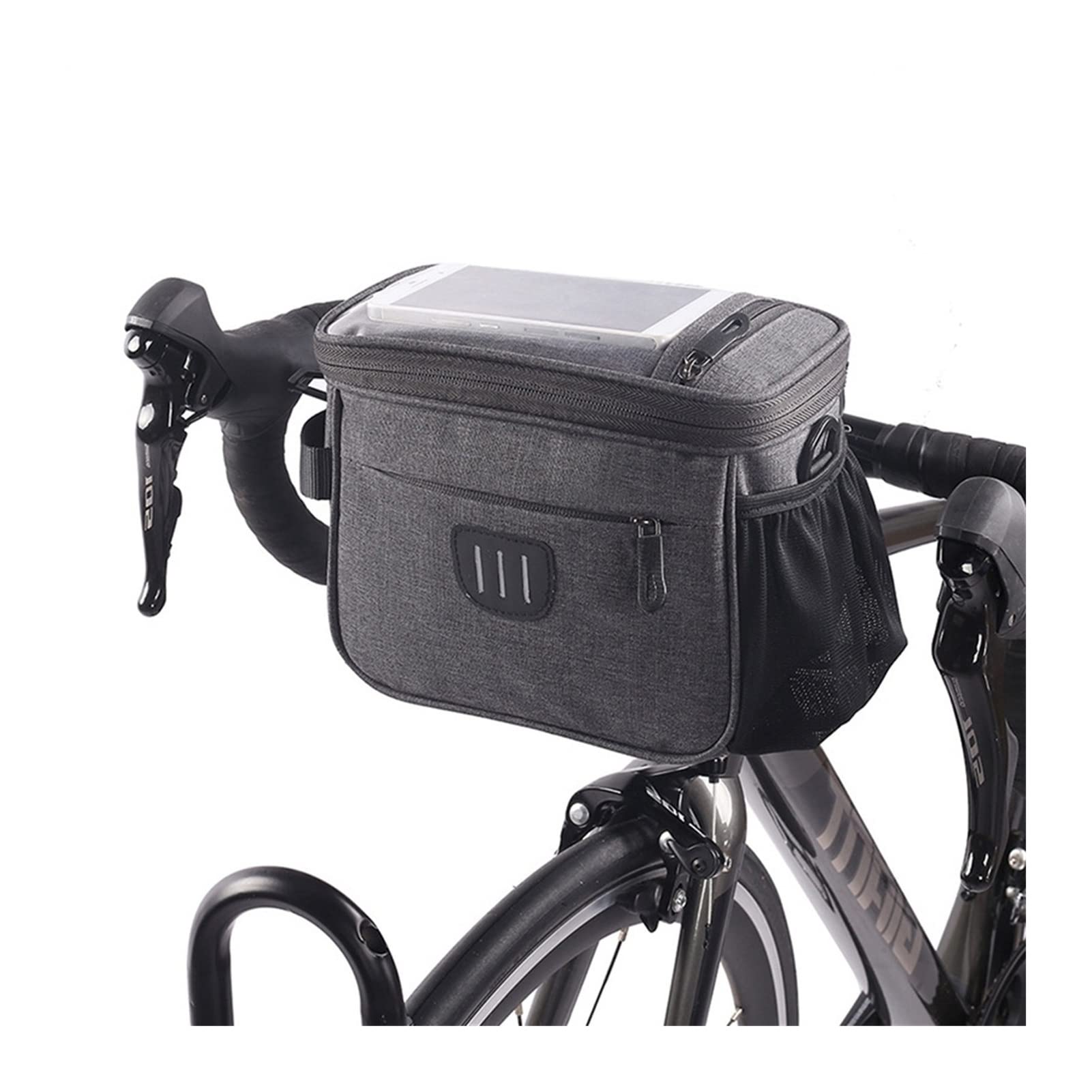 5L Waterproof Bike Handlebar Bag - Front Frame Pouch with Phone Holder & Touch Screen Access - Top Tube Storage for Cycling & Commuting - Perfect for Road Bikes, Mountain Bikes & Urban Riding