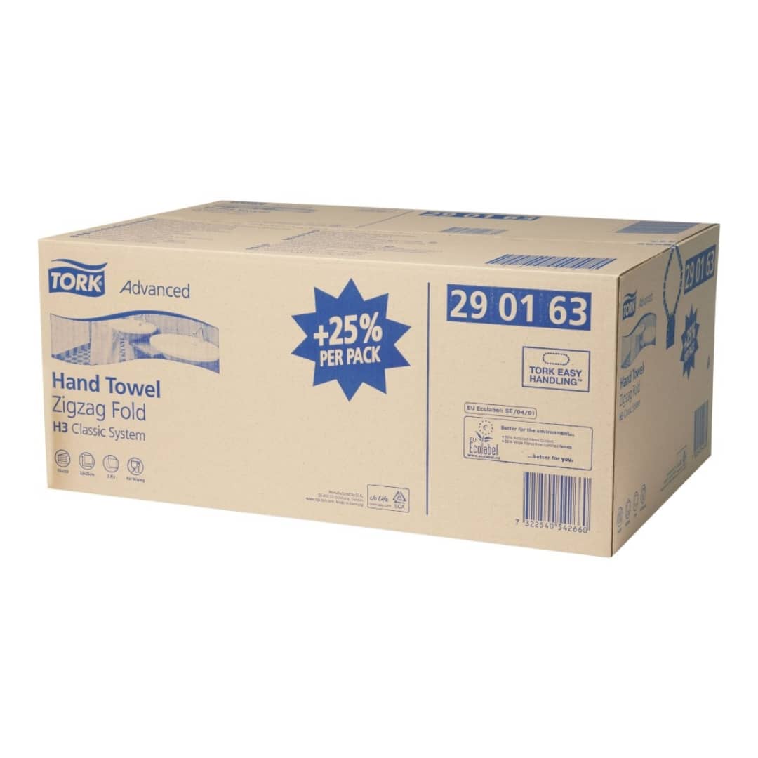 Tork Advanced 2-Ply Singlefold Hand Towels - White, 250 Sheets per Pack (Case of 15) | Premium Paper Towels for Restaurants, Offices & Healthcare Facilities