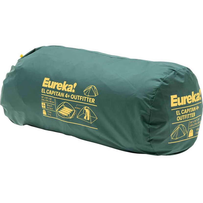 Eureka El Capitan 4+ Outfitter Tent - 4 Person Camping Tent for Outdoor Adventures, Hiking & Backpacking | Waterproof & Lightweight for Family Camping Trips