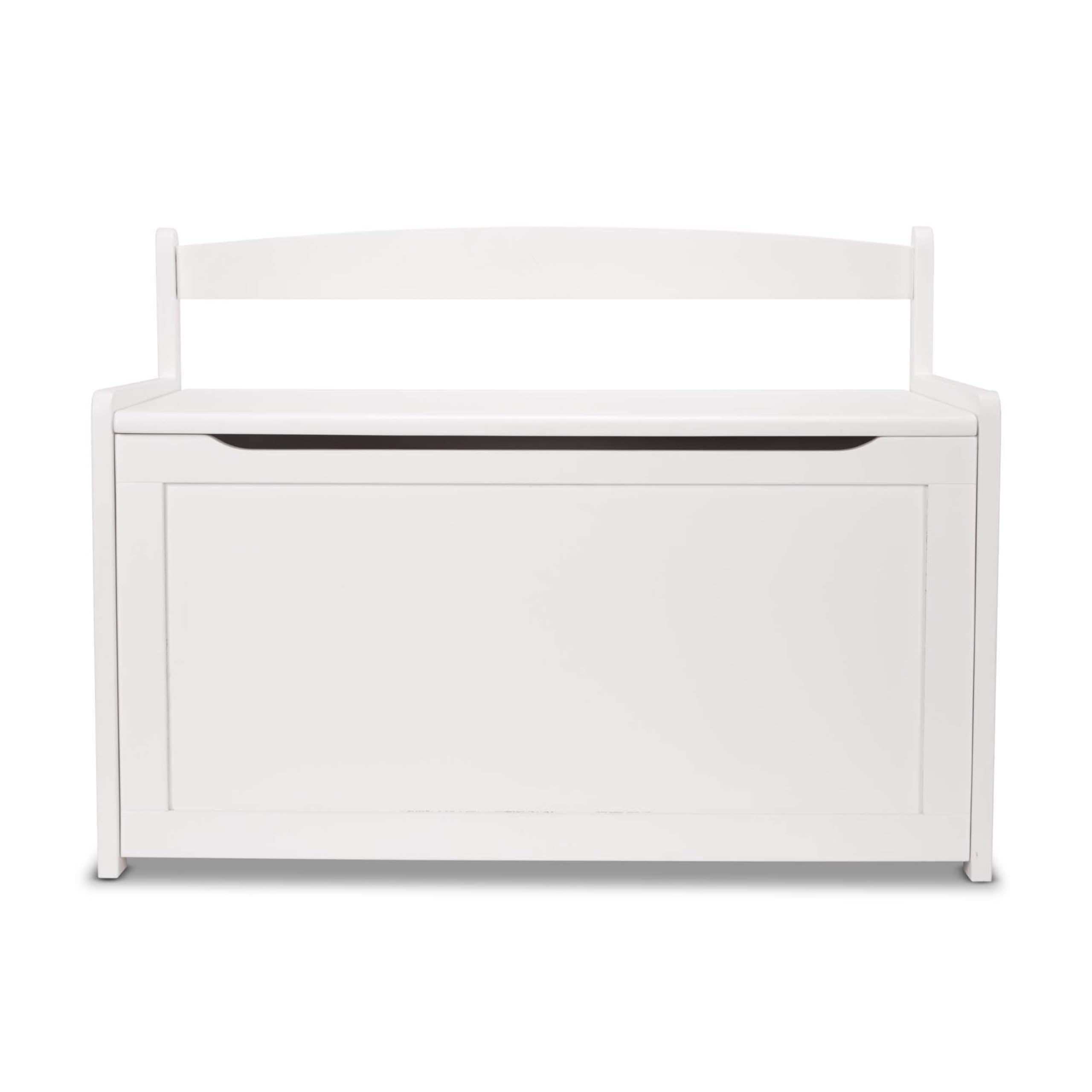 Melissa & Doug White Wooden Toy Chest - Kids Playroom Storage Organizer, Wood Toy Box for Children's Room - Perfect for Organizing Toys, Books & Games in Bedroom or Play Area