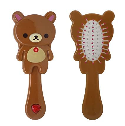 KAVIN Cute Cartoon Kids Hair Brush - Anti-Static Paddle Brush with Soft Cushion for Boys & Girls (Random Colors, Model 2) - Perfect for Daily Hair Care, Travel & School Backpack Essentials