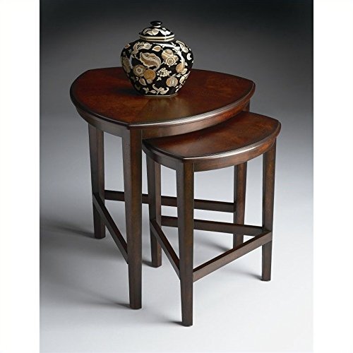 Butler Finnegan Chocolate Nesting Tables - Set of 3 Modern Side End Tables for Living Room, Bedroom, or Office - Perfect for Coffee, Books, and Decor