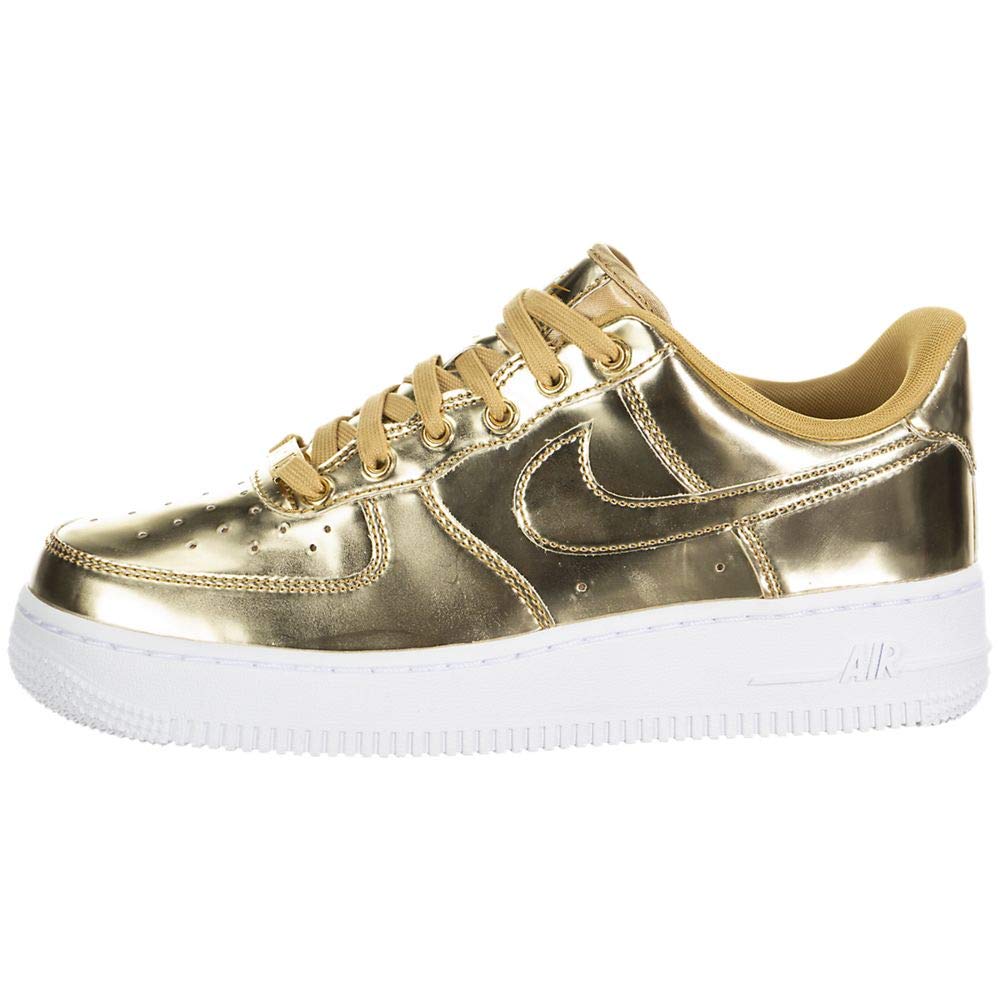 Nike Women's Air Force 1 SP Sneakers CQ6566-700 Gold/White Size 11 - Stylish Casual Shoes for Women, Perfect for Everyday Wear, Gym, and Street Fashion