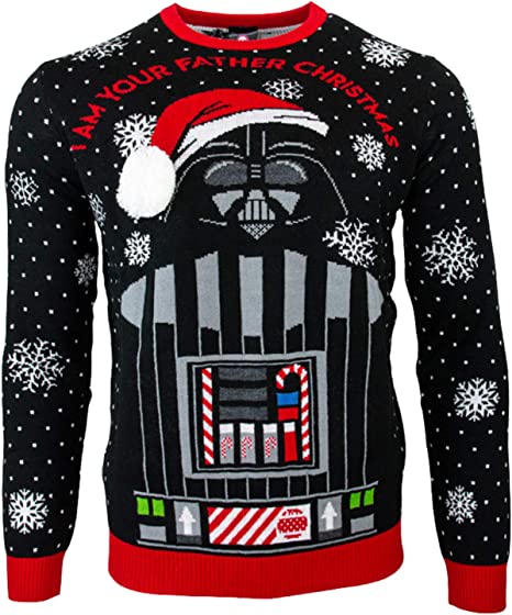 Star Wars 'I Am Your Father' Darth Vader Ugly Christmas Sweater | 2XS Size | Funny Holiday Party Costume & Gift for Fans