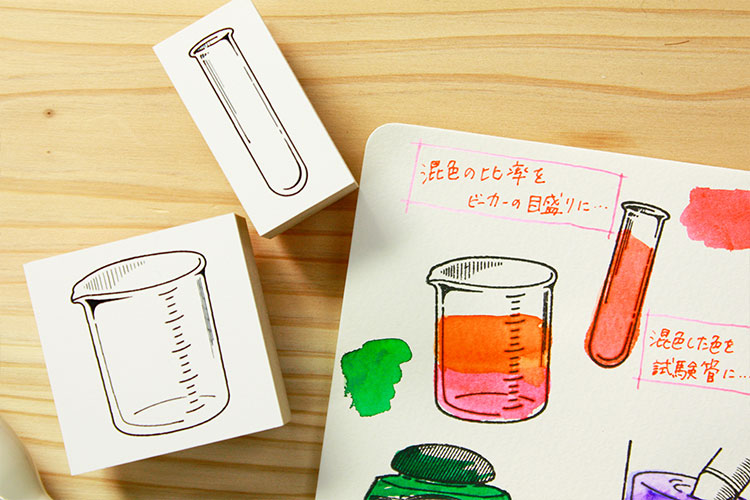 Chemistry System Rubber Stamp Set for Science Lab, Classroom & DIY Projects - Periodic Table, Molecules & Lab Equipment Stamps