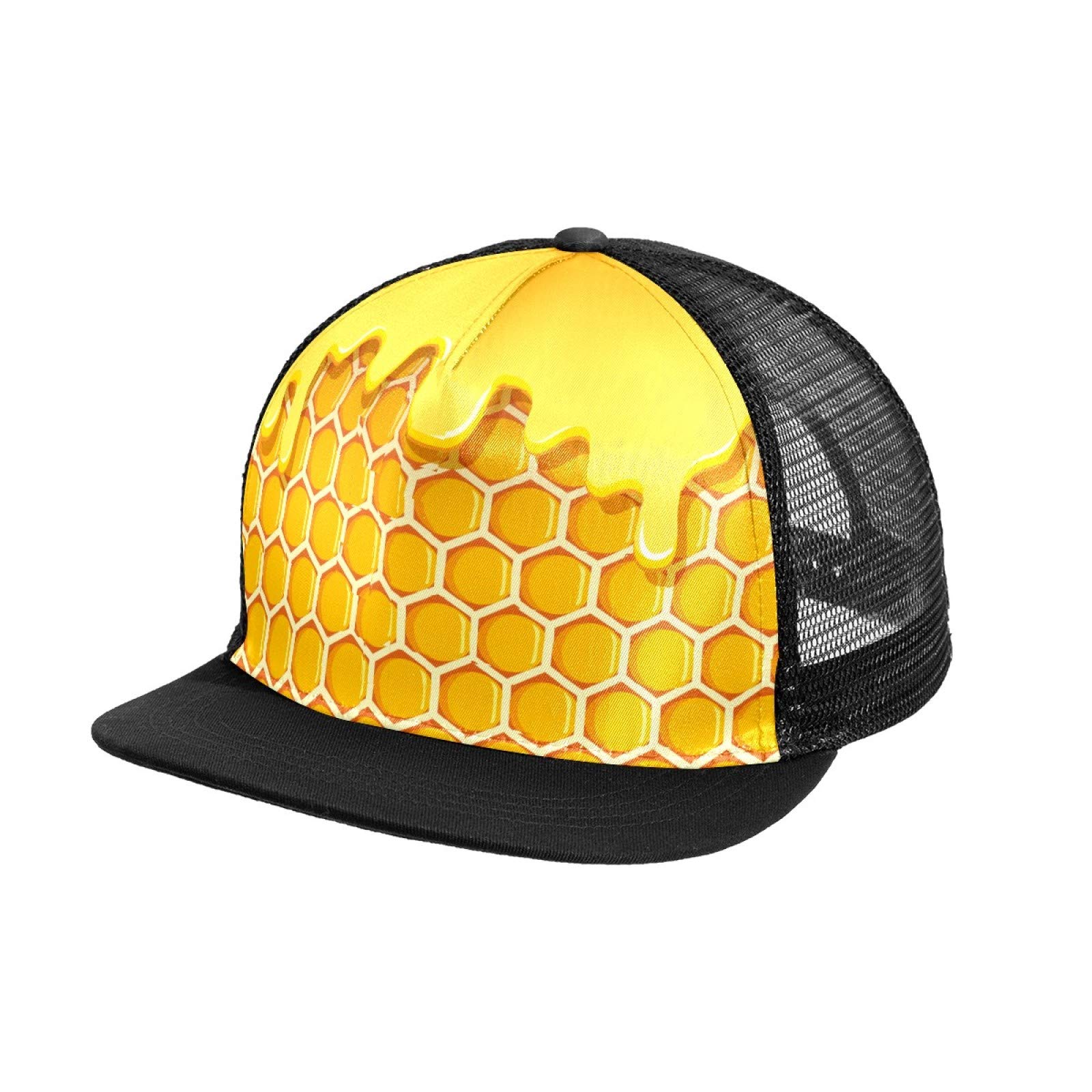 Youran Snapback Trucker Hat - Mesh Baseball Cap with Honeycomb Patch, Adjustable Dad Hat for Golf, Outdoor & Casual Wear - Perfect for Sports, Hiking, and Everyday Style