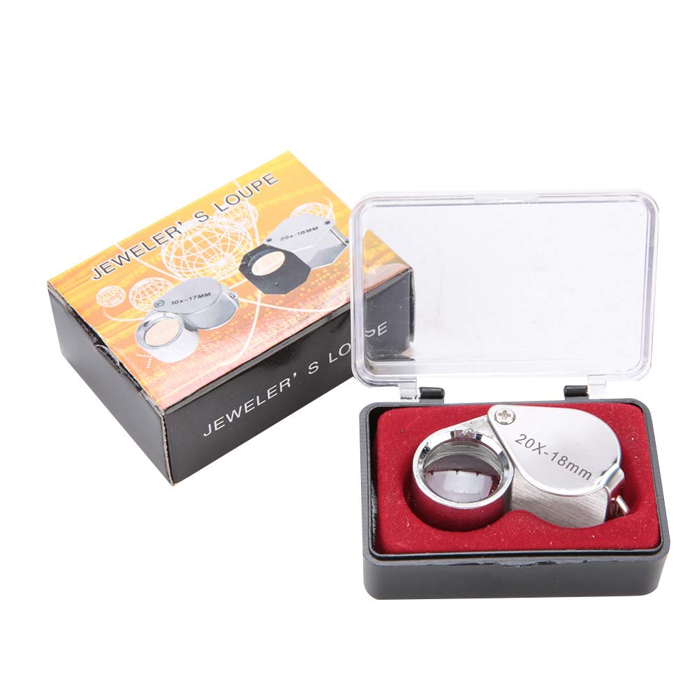 20X Magnifying Glass - Portable Handheld Loupe Lens for Jewelry, Watches & Coins - Compact & Lightweight Magnifier Tool for Hobbyists, Collectors & Repair - Perfect for Reading Small Prints, Inspecting Gems & Detailed Work
