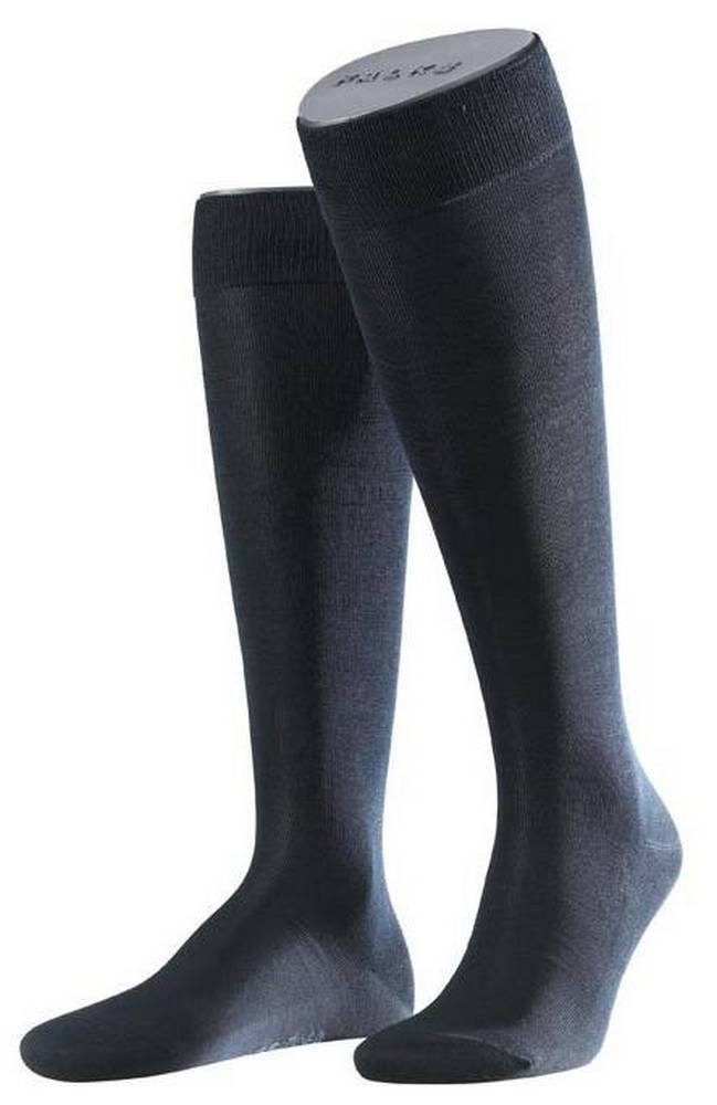 Falke Men's Tiago Knee High Socks - Dark Navy Blue Compression Socks for Running, Hiking & Travel - Premium Support & Comfort