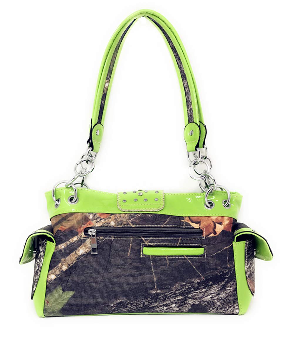 Western Rhinestone Camouflage Handbag with Matching Wallet Set - Stylish Women's Crossbody Purse for Party, Night Out & Fashion Accessories