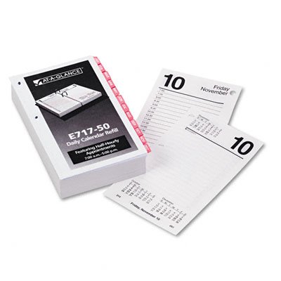AT-A-GLANCE AAGE717T50 Desk Calendar Refill with Tabs - 12-Month Planner for Office & Home Organization, Perfect for Scheduling & Time Management