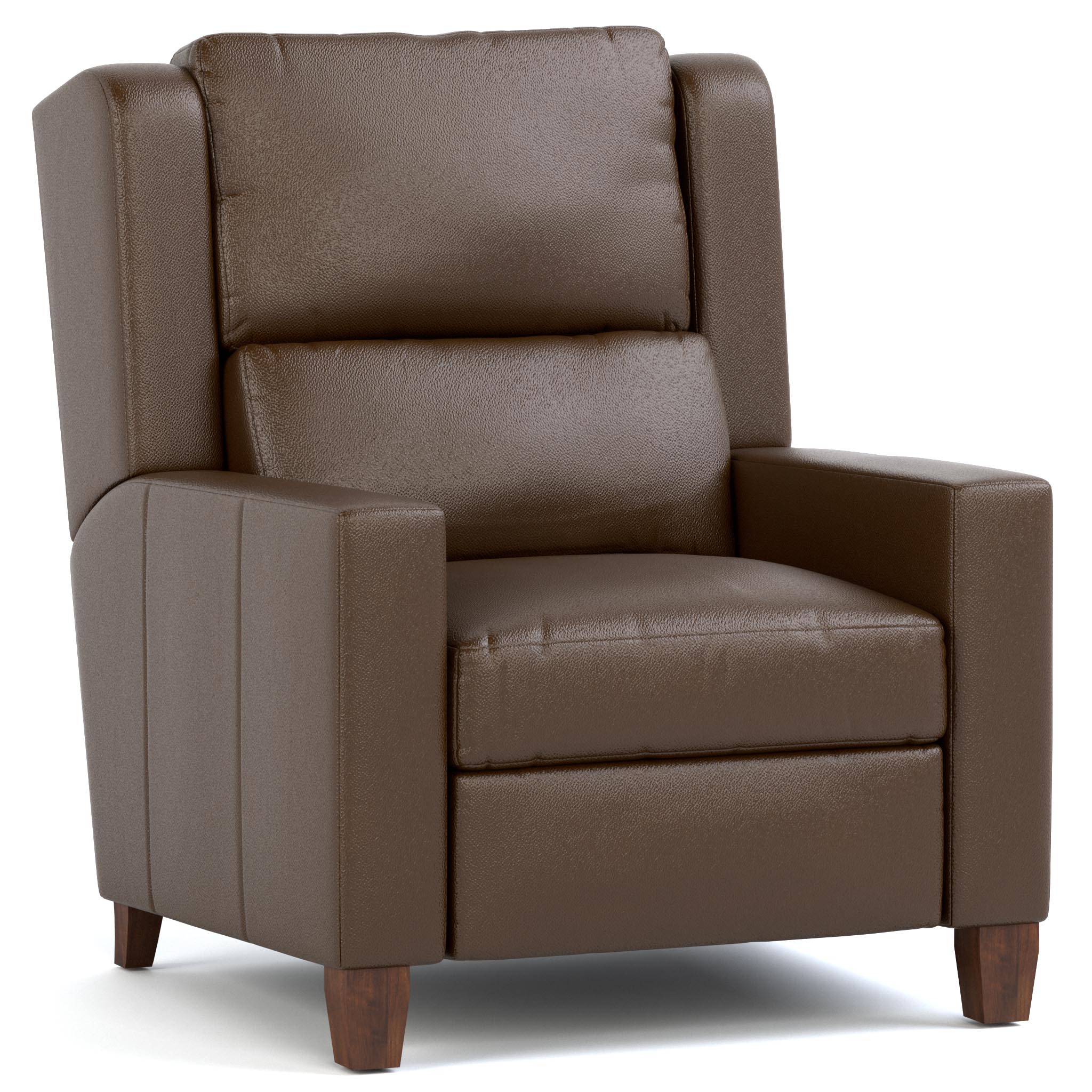 Premium Woodlands Track Arm Power Recliner - Comfortable Electric Lift Chair for Living Room, Home Theater & Elderly Care - Brown Leather Reclining Sofa with Remote Control