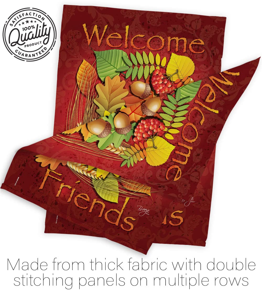 Breeze Decor Fall Harvest Flags Set - House & Garden Decor for Autumn