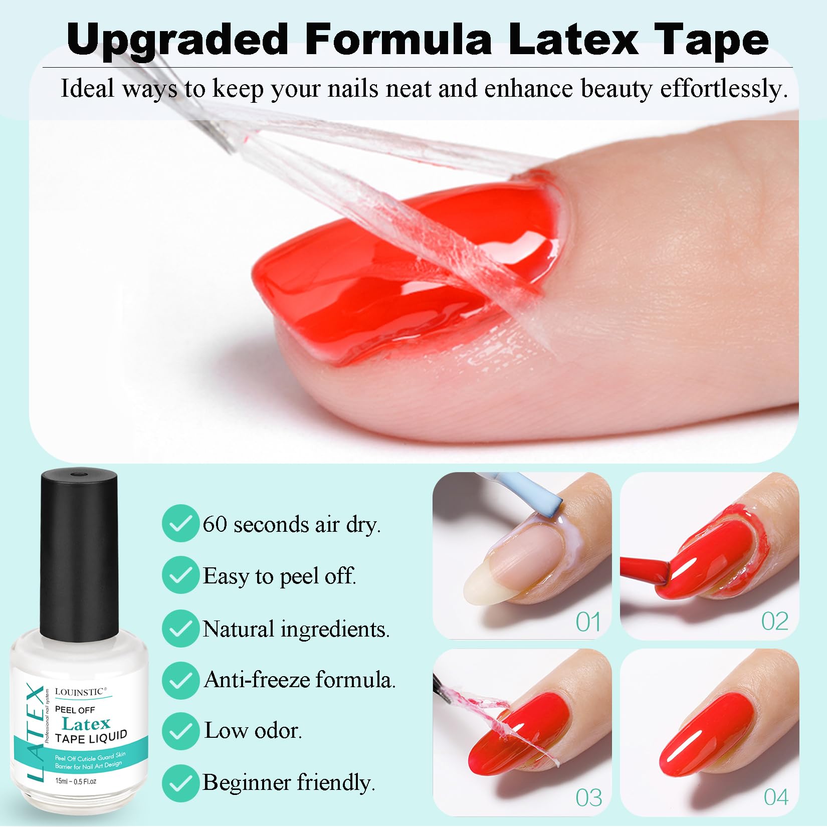 Quick Gel Nail Polish Remover Kit - 3-5 Minutes with Cuticle Oil & Tape for Salon & Home Use