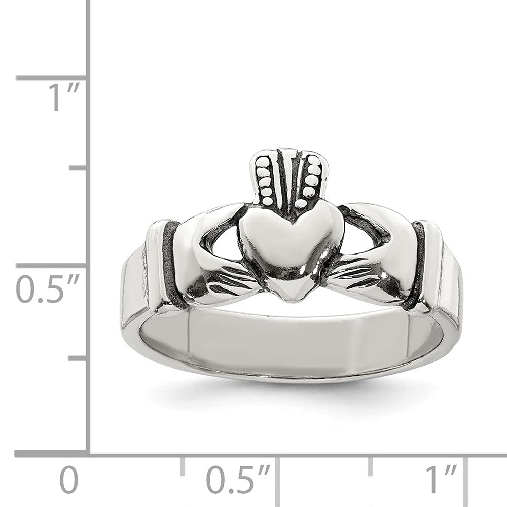 925 Sterling Silver Claddagh Ring for Women - Irish Celtic Love Friendship Loyalty Ring - Perfect for Weddings, Anniversaries & Gifts