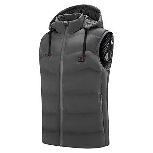 Men's 3X Heavyweight Winter Jacket - Thick Warm Padded Coat with Cotton Lining & Multiple Pockets | Heated Down Vest for Outdoor Activities, Hunting, Camping & Cold Weather Protection