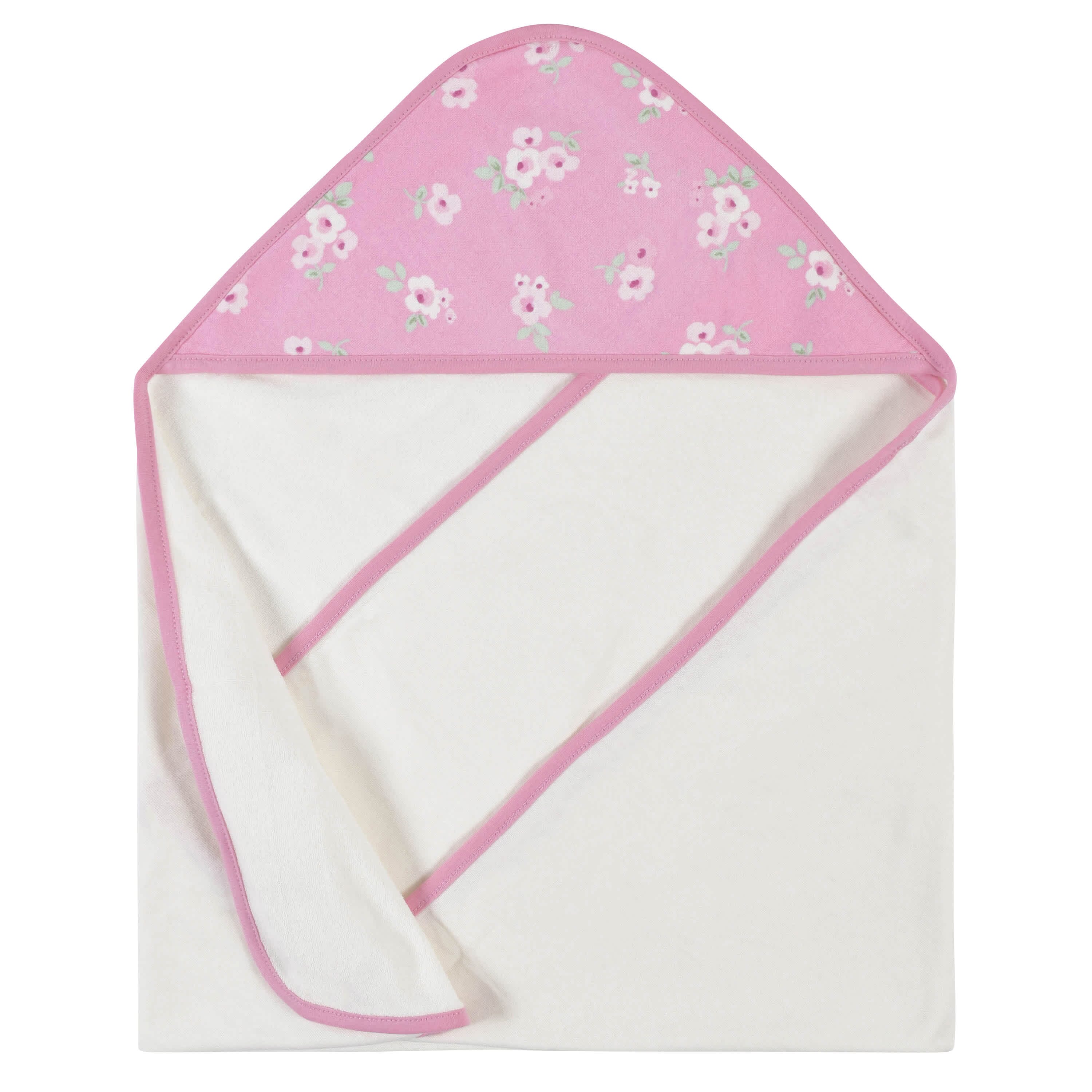 2 Pack Baby Girls Floral Hooded Towels - Soft & Absorbent Cotton Hooded Bath Towels for Toddlers & Infants - Perfect for Bath Time, Swimming & Beach Outings