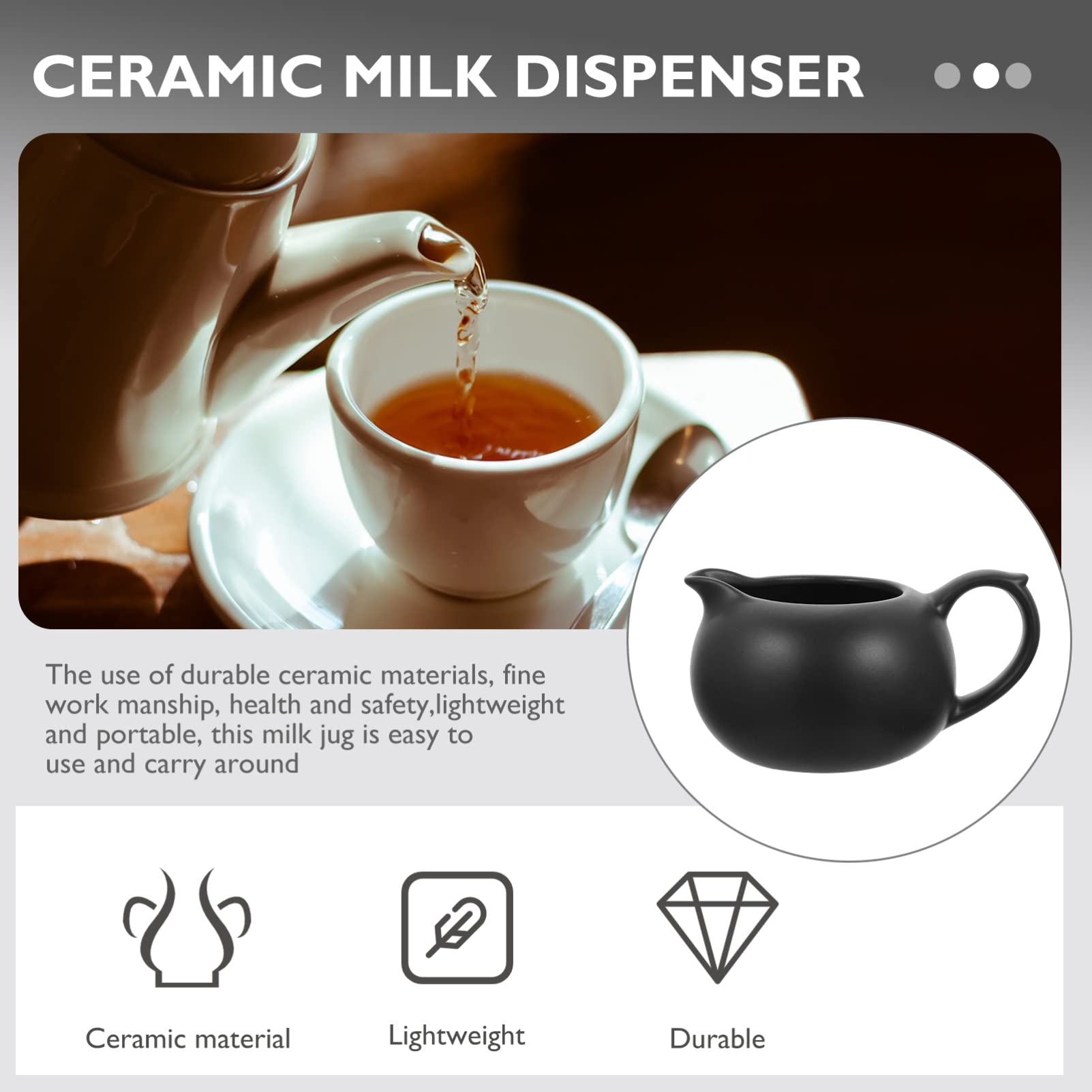 Hemoton Mini Creamer Jugs - Ceramic Sauce Cups for Milk & Coffee | Small Pitcher Without Handle | Perfect for Coffee Shops, Restaurants & Home Breakfast Use