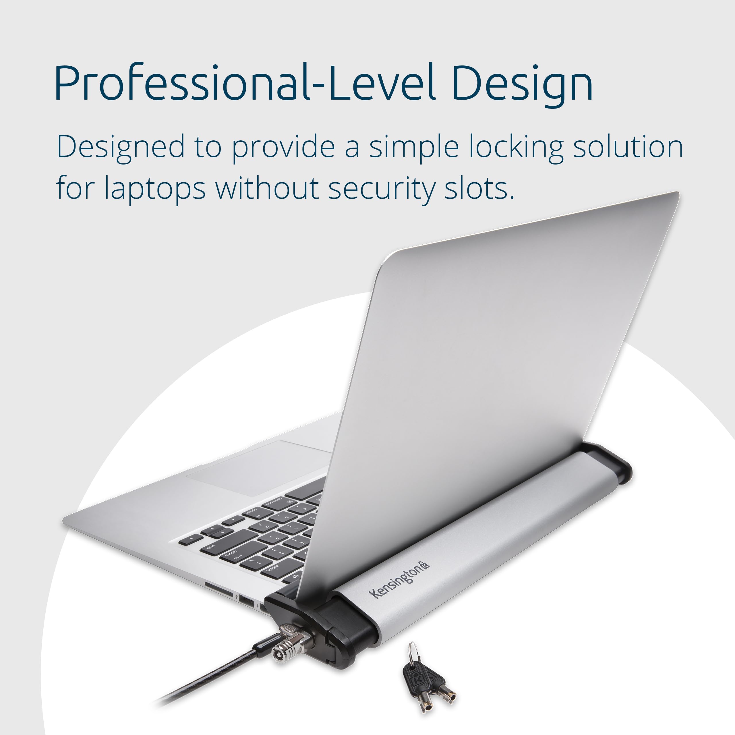 Kensington K64453WW Laptop Locking Station with Keyed Lock & 6ft Cable - Secure MacBook Air/Pro & Surface Laptops - Ideal for Office, School & Public Spaces