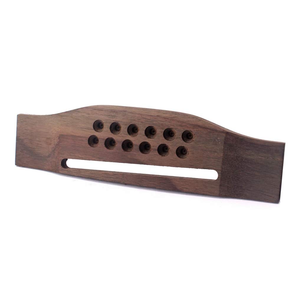 Exceart Premium Guitar Bridge & Bass Saddle Accessories - Wooden V Guitar Parts Set with Earth Tones | Replacement Parts for Guitar & Bass Bridges | Perfect for Guitar Maintenance, Repair & Sound Enhancement