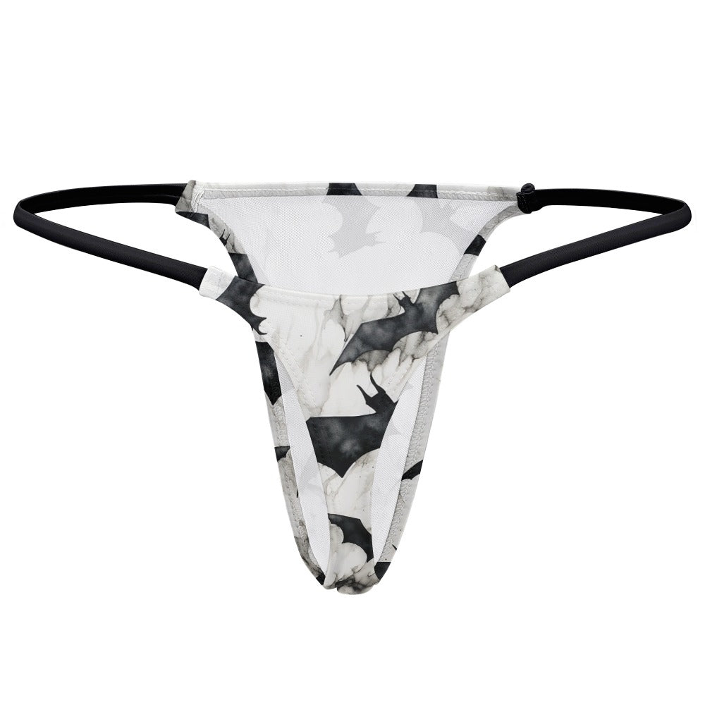 Sexy Bats Thin Thong for Women - Comfortable G-String Underwear for Everyday Wear & Date Night - Lingerie Panties for Sleepwear & Intimate Moments
