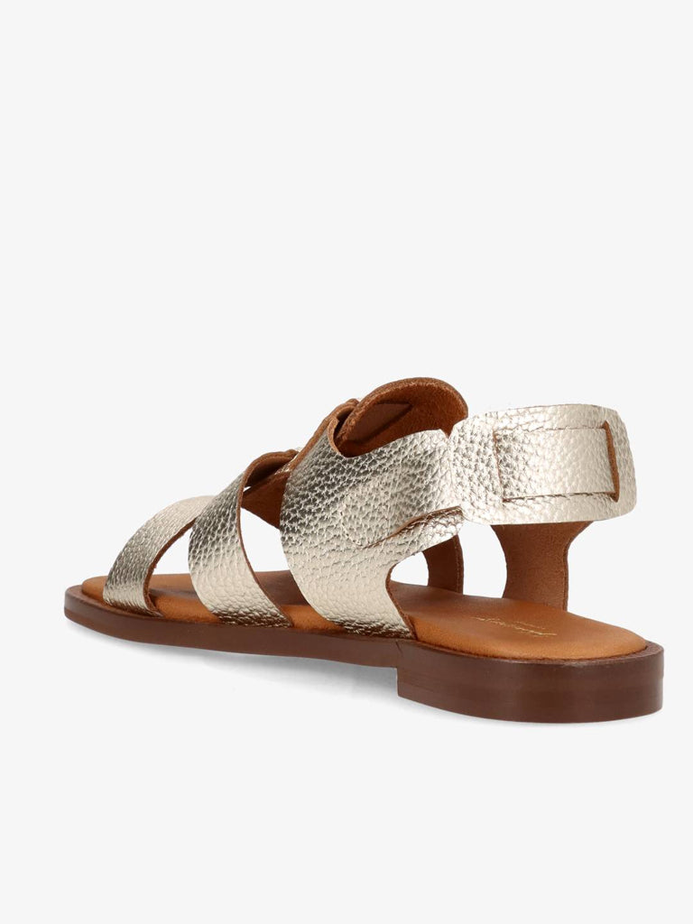 Shoedesign Copenhagen Rita Gold Sandals - Comfortable & Stylish Women's Summer Shoes for Beach, Vacation & Casual Outings
