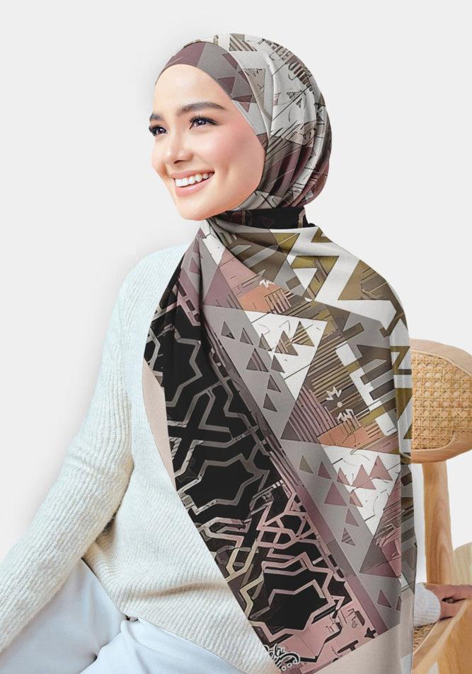 Amunet Printed Chiffon Hijab Scarf - Lightweight Muslim Headscarf for Women, Fashionable Islamic Veil with Floral Design - Perfect for Daily Wear, Prayer, and Special Occasions