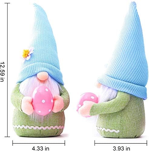 Easter Gnome Plush Elf Decorations - 2 Pack Handmade Bunny Gnome Dolls, Faceless Easter Ornaments for Spring Home Decor, Unique Gifts for Women & Men - Perfect for Easter Basket Stuffers, Mantel Displays, and Seasonal Table Centerpieces