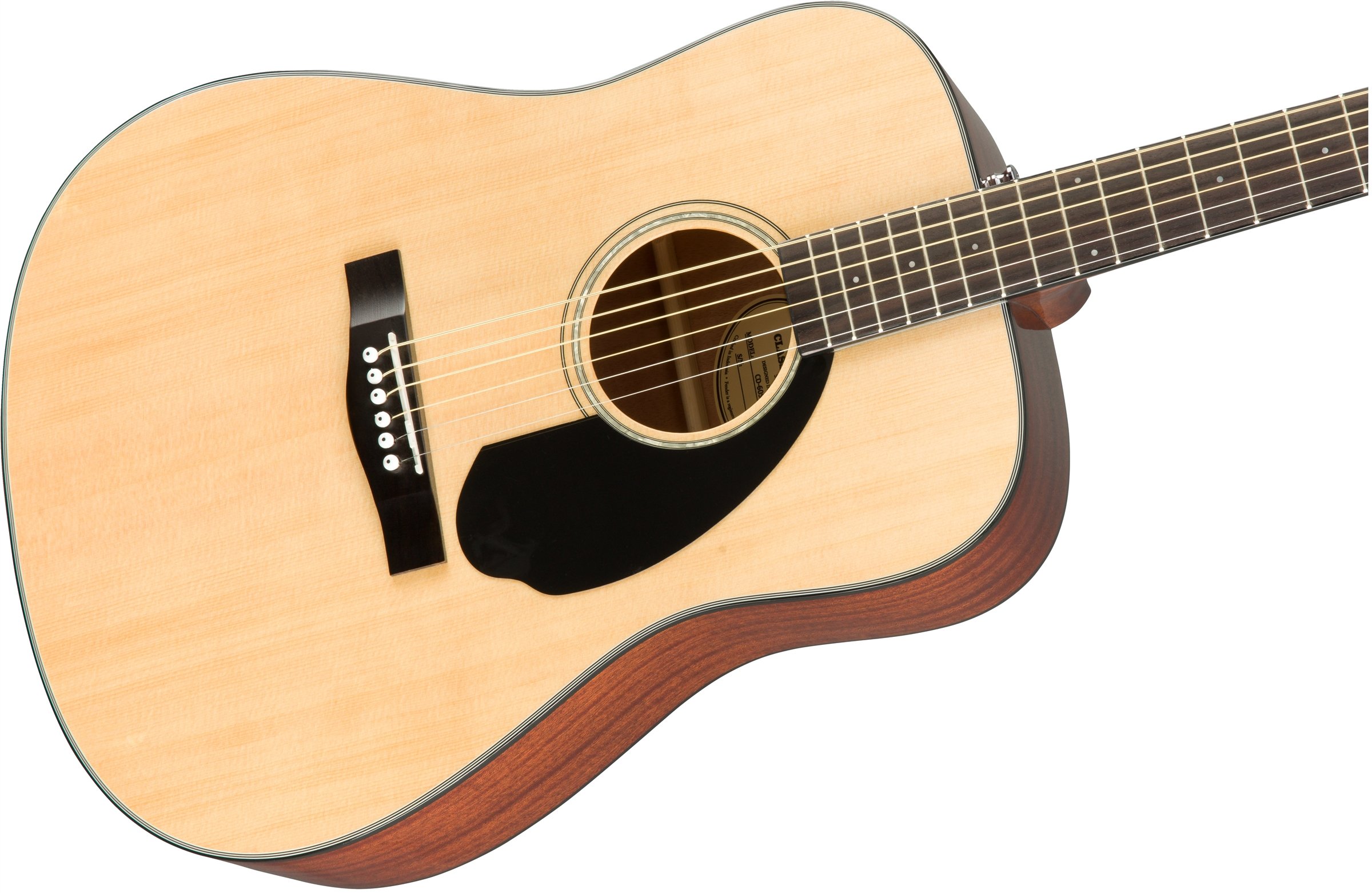 Fender CD-60S Solid Top Dreadnought Acoustic Guitar Bundle - Natural Finish with Hard Case, Tuner, Strap, Strings, Picks, Polishing Cloth & Instructional DVD | Perfect for Beginners, Live Performances & Home Practice