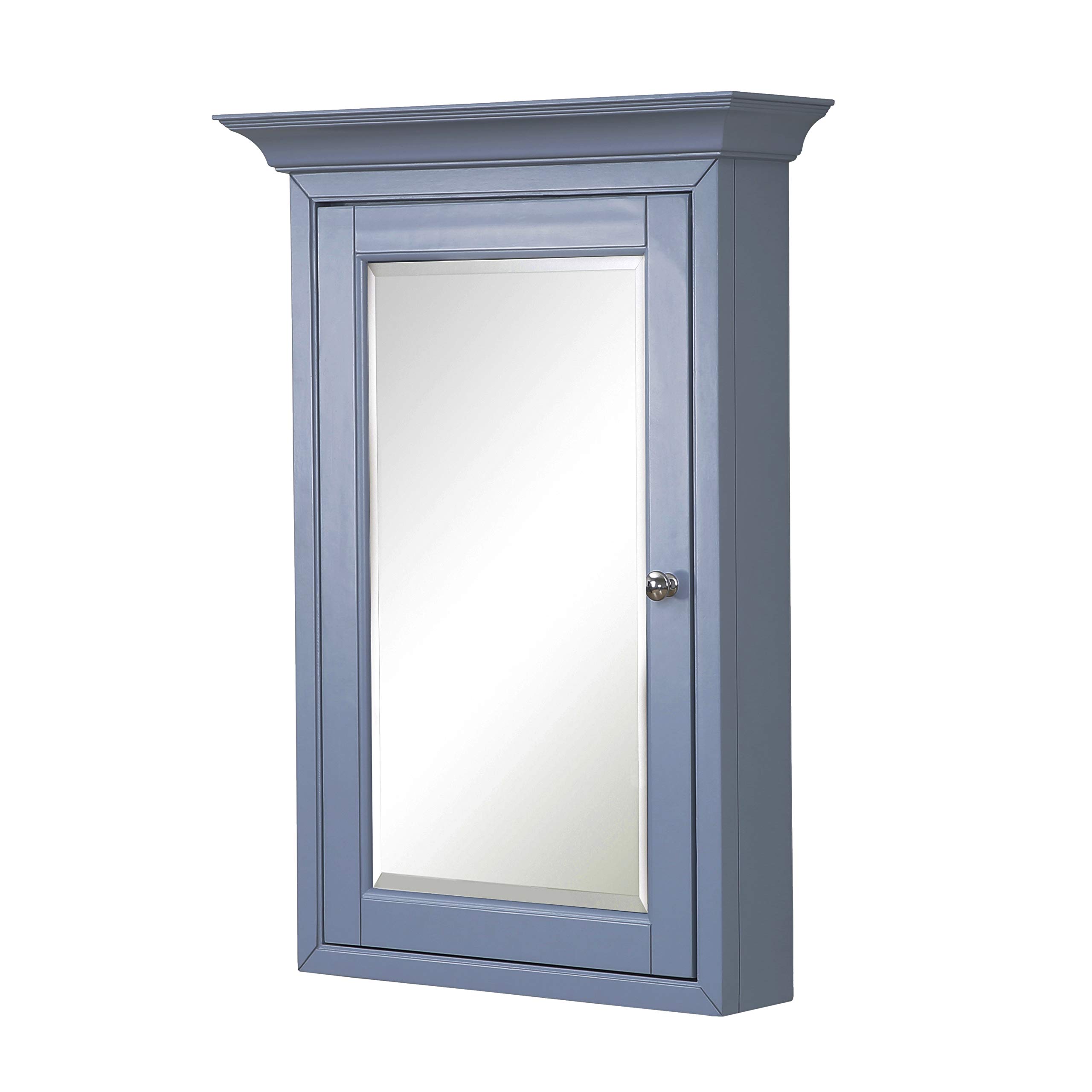 Newport Wall-Mounted Medicine Cabinet - Powder Blue for Bathroom & Kitchen Storage