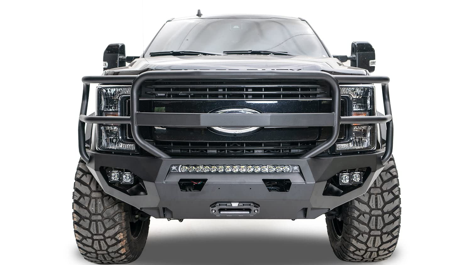 Fab Fours HD Matrix Front Bumper with Full Grill Guard for 2010-2018 Ram 2500/3500 (2019 Classic) - Black (DR10-X2950-1) | Off-Road Protection & Truck Accessories