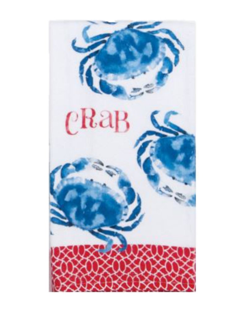 Kay Dee Designs 2-Piece Crab Pot Holder and Terry Towel Set - Kitchen Cooking Accessories for Seafood Lovers, Perfect for Grilling, Baking, and Home Decor