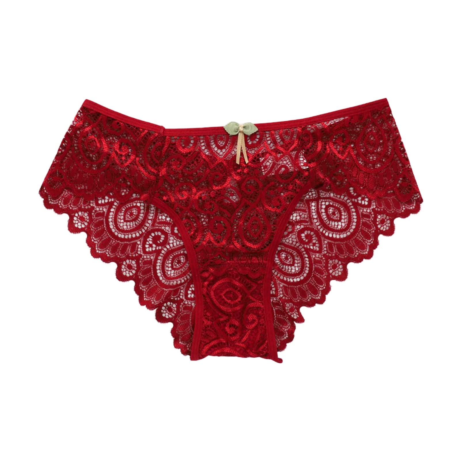 Sexy High Waist Hollow Out Underwear for Women - 3 Pack Comfortable Panties with Lace Trim, Breathable & Stretchy for Daily Wear, Sleepwear or Special Occasions