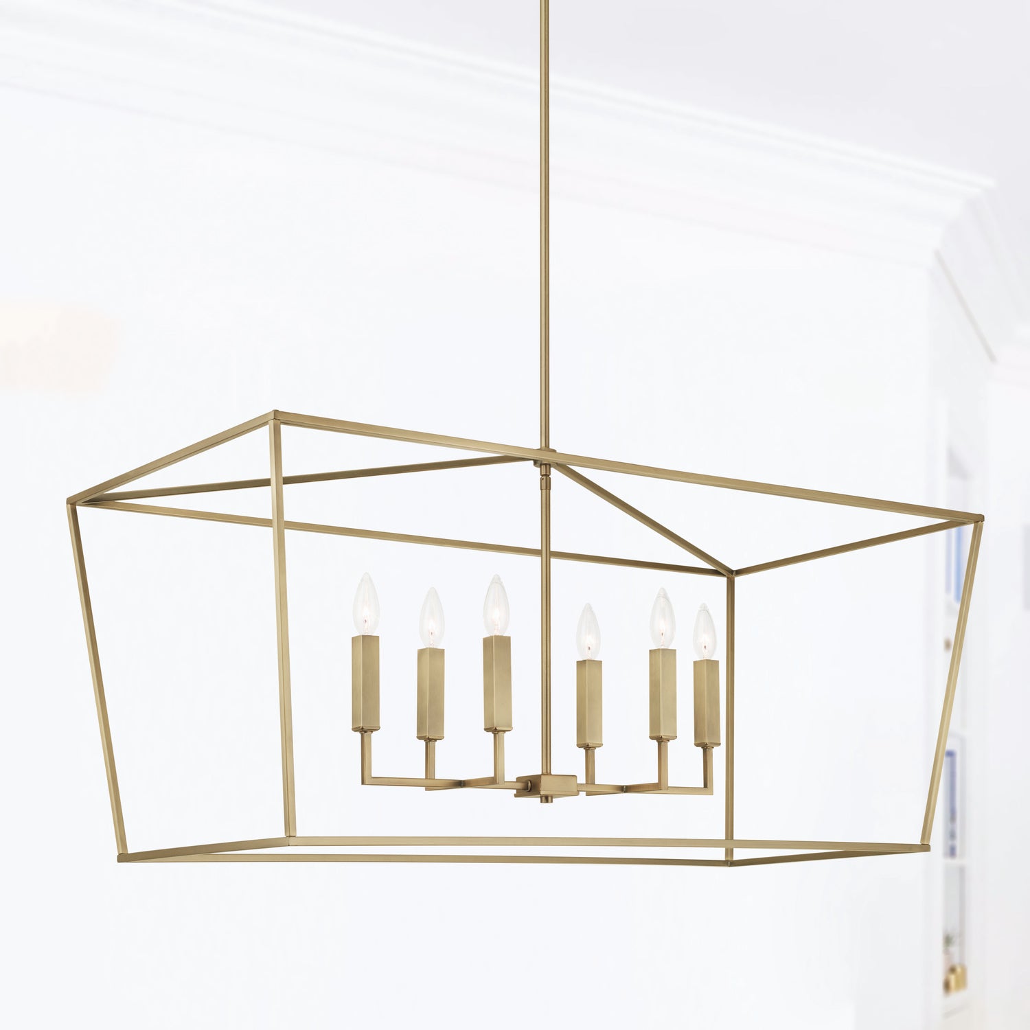 Dardan Linear Lantern - Modern LED Pendant Light Fixture for Kitchen Island, Dining Room & Living Room | Energy Efficient Indoor Lighting Solution