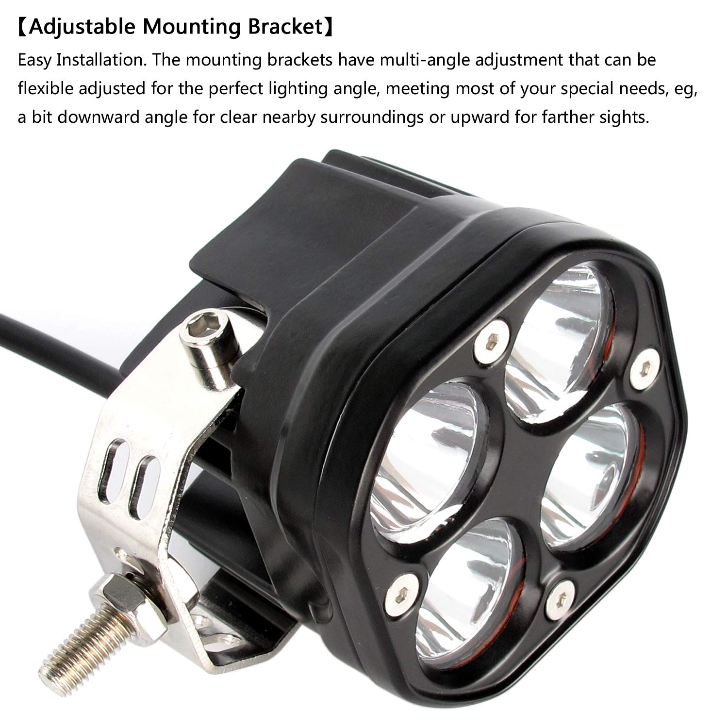 40W White LED Pod Lights (3 Inch) - 12V/24V Universal Cube Spot & Fog Lights for Off-Road Cars, Trucks, Boats, ATV, UTV, SUV, Forklift, Motorcycle - Pack of 2 | Perfect for Night Driving, Camping & Work Lighting