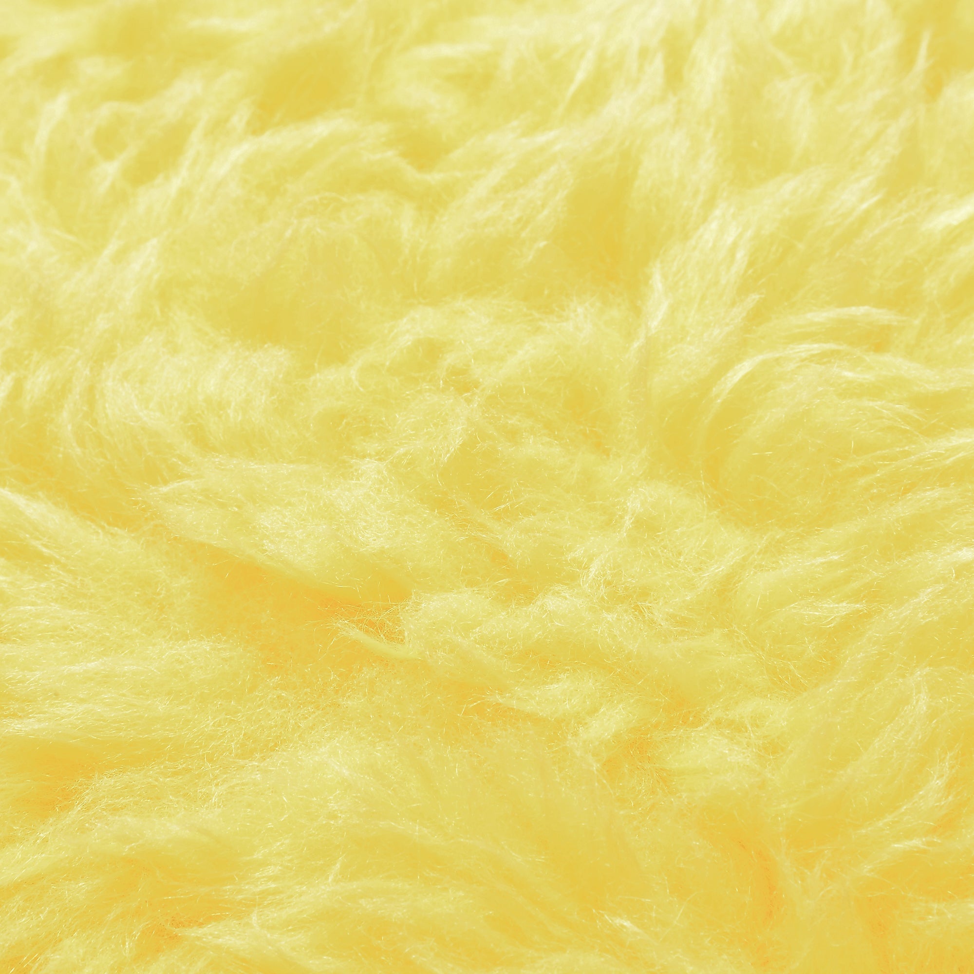 Premium 450x450 Fur V Cushion Cover - Soft Light Yellow Decorative Pillow Case for Living Room Sofa, Bedroom & Home Decor