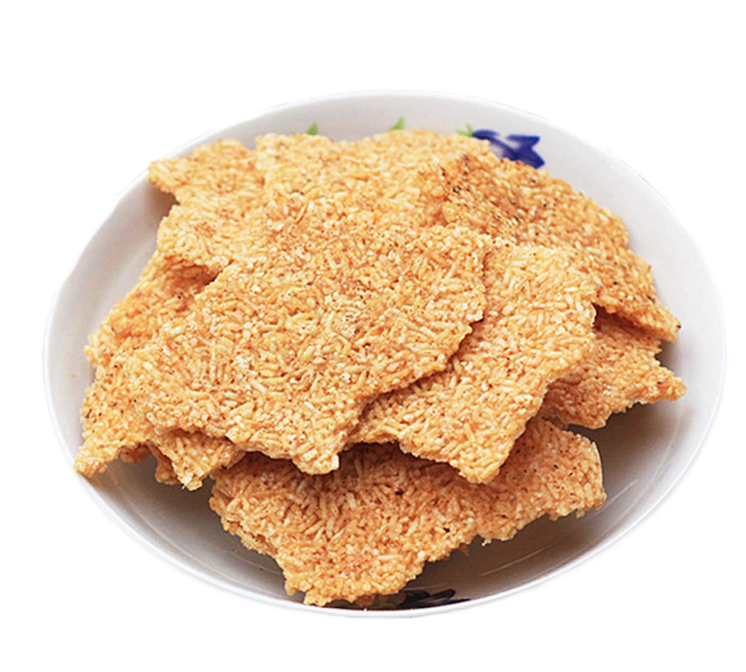 HelenOu666 Anhui Specialty Handmade Firewood Stove Crispy Rice Crust (Original Flavor, 500g/17.6oz) - Authentic Chinese Snack for Tea Time, Movie Nights & Gifts