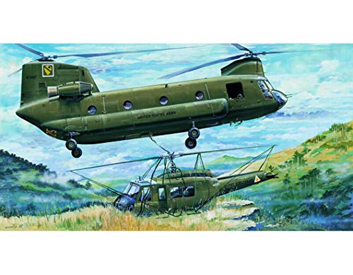 Trumpeter 1/35 Scale CH-47A Chinook Helicopter Model Kit - Military Aircraft Collectible for Hobbyists & Model Builders - Perfect for Display, Gifts & Diorama Scenes