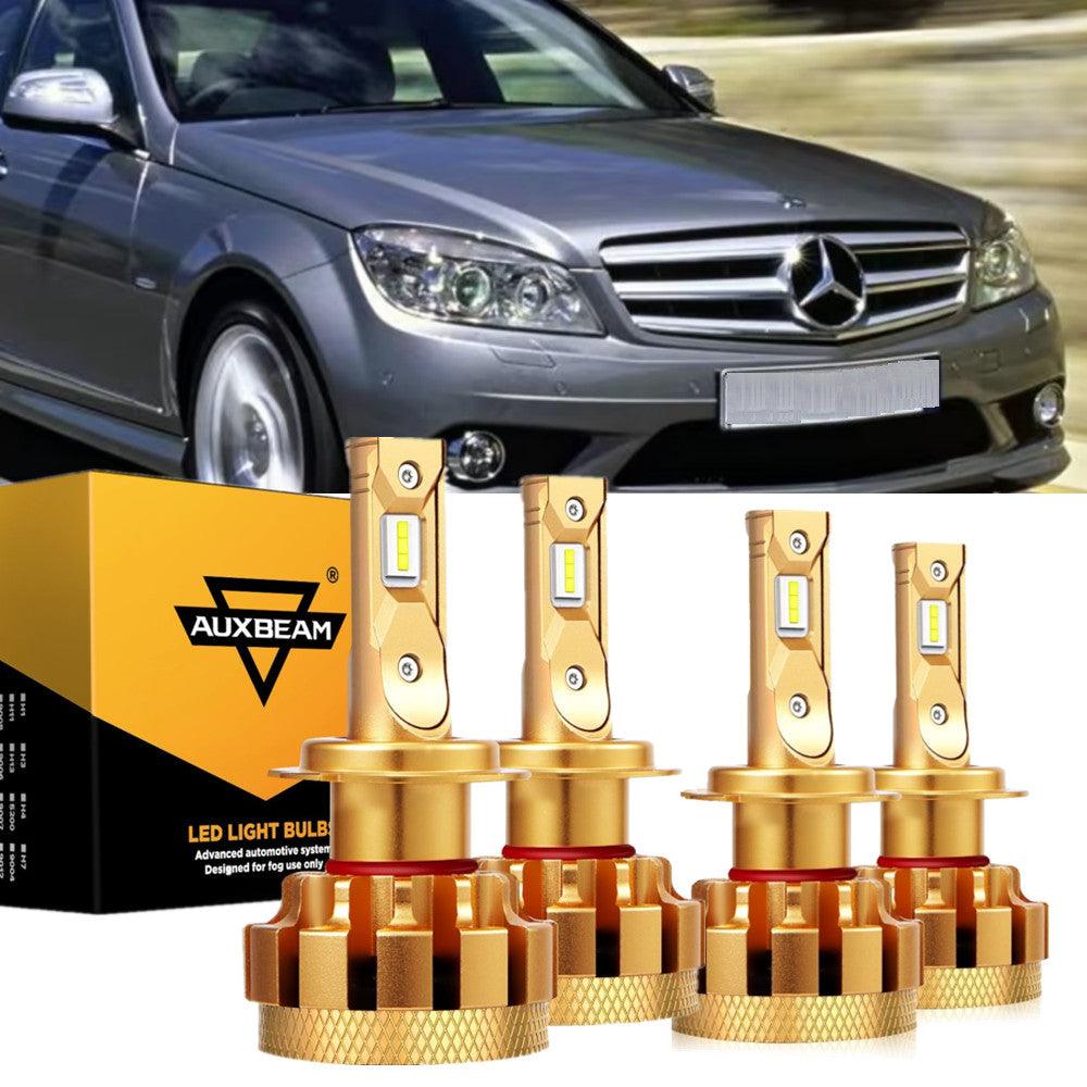 2006-2015 Mercedes Benz C350 LED Headlight Bulbs - High & Low Beam Conversion Kit for Halogen to LED Upgrade | Perfect for Night Driving & Enhanced Visibility