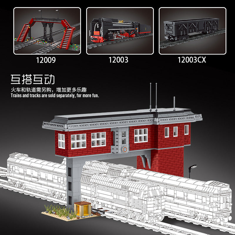 1809PCS MOULDKING 12009 World Railway Train Signal Station Building Blocks Set - Perfect for Train Enthusiasts & Model Builders - Great for Home Decoration, Gifts & Educational Play