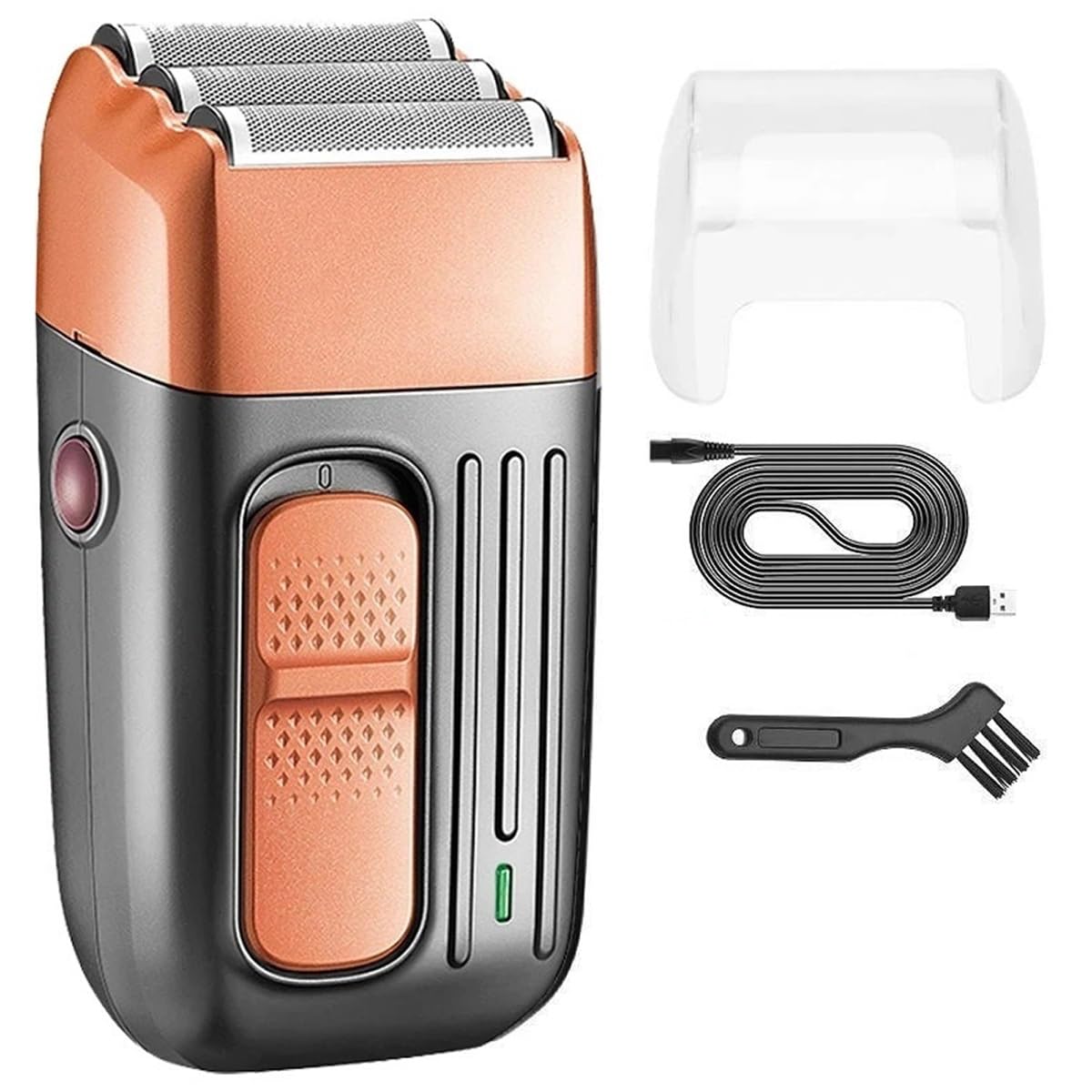 Men's Electric Shaver - USB Rechargeable Portable Beard Trimmer & Facial Hair Shaver for Travel, Home & Office Use - Mini Cordless Shaving Machine with Precision Blades