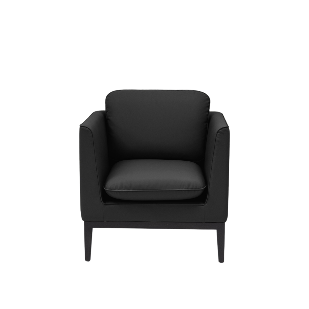 Fontana Armchair - Modern Accent Chair for Living Room, Bedroom & Office - Stylish Upholstered Lounge Chair with Wooden Legs - Perfect for Relaxing, Reading & Decor