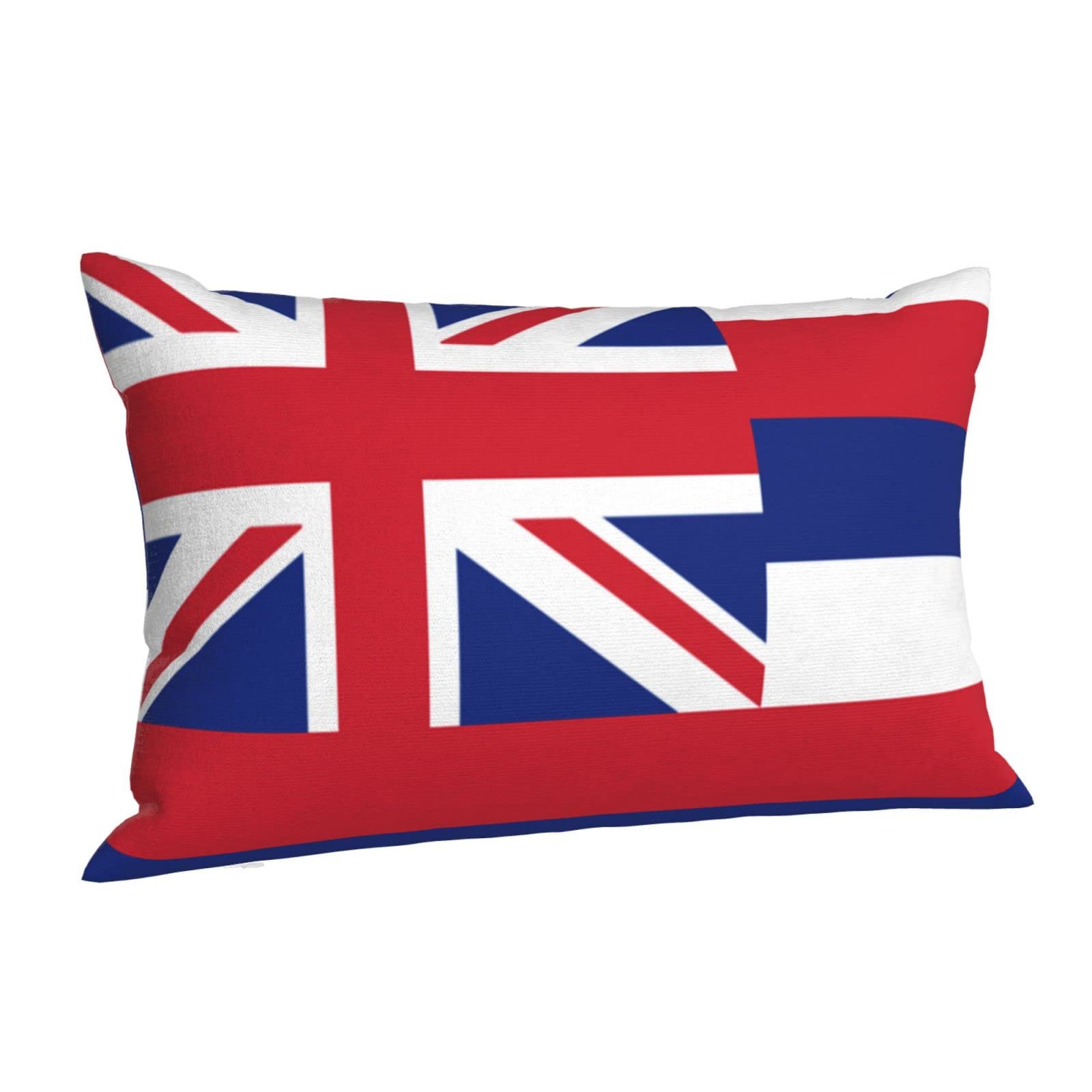 Hawaii Flag Pillow Cover - Double Sided Plush Hawaiian Island Design Decorative Cushion for Sofa, Bed, Chair (Multiple Sizes) | Perfect for Home Decor, Hawaiian Theme Parties & Tropical Bedroom Styling