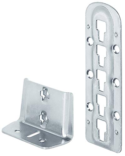 E.H.C Wood Frame Support Connectors for Mattress & Sofa - Adjustable Height, Fits Central Tie Bar & Slatted Frames - Perfect for Bed Frame Reinforcement & Furniture Repair