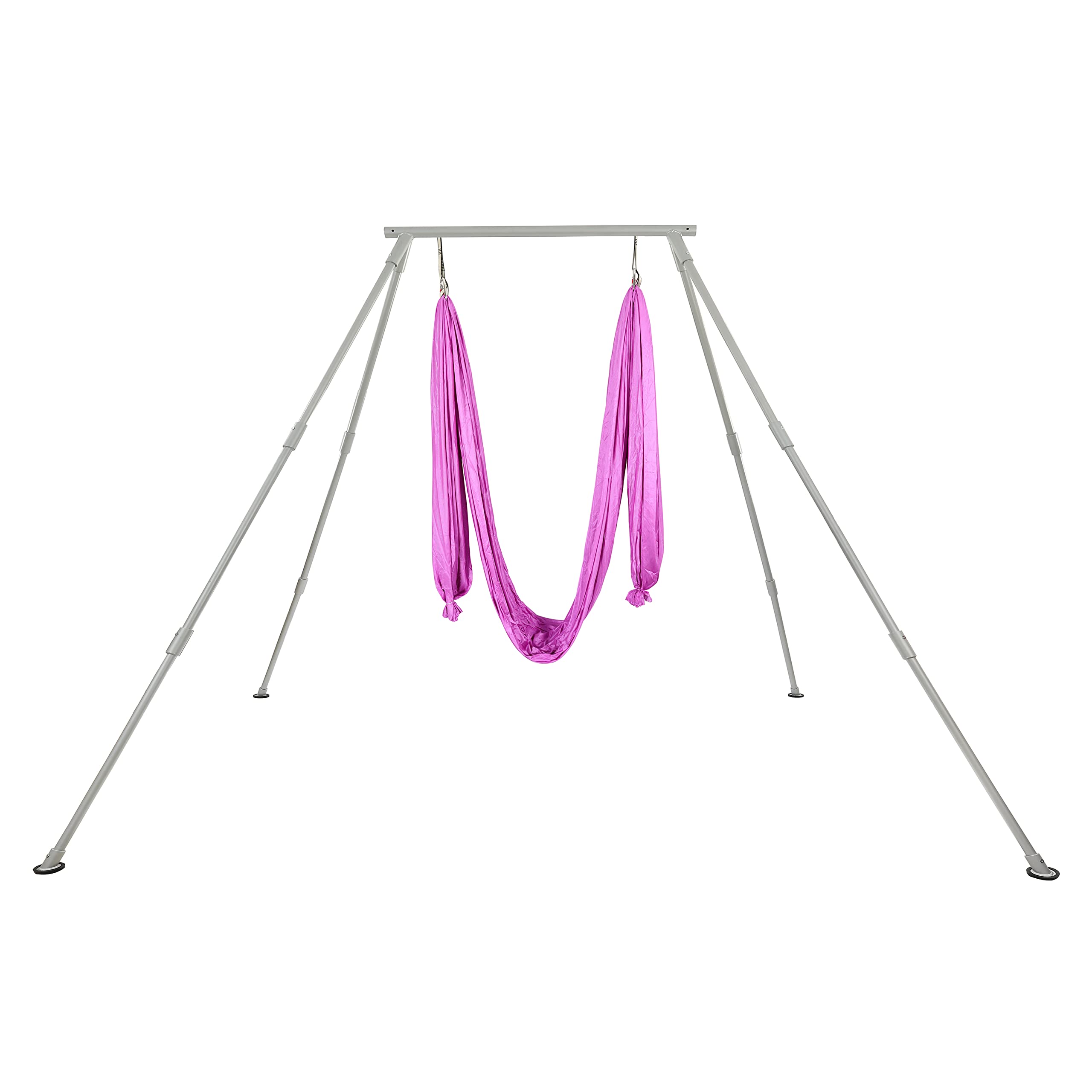 Kojem Yoga Swing Stand with Yoga Swing Set - Full Body Bundle with Safety Belts, Sturdy Aluminum Frame for Yoga Sling & Inversion Therapy - Perfect for Home Gym, Aerial Yoga, and Stress Relief