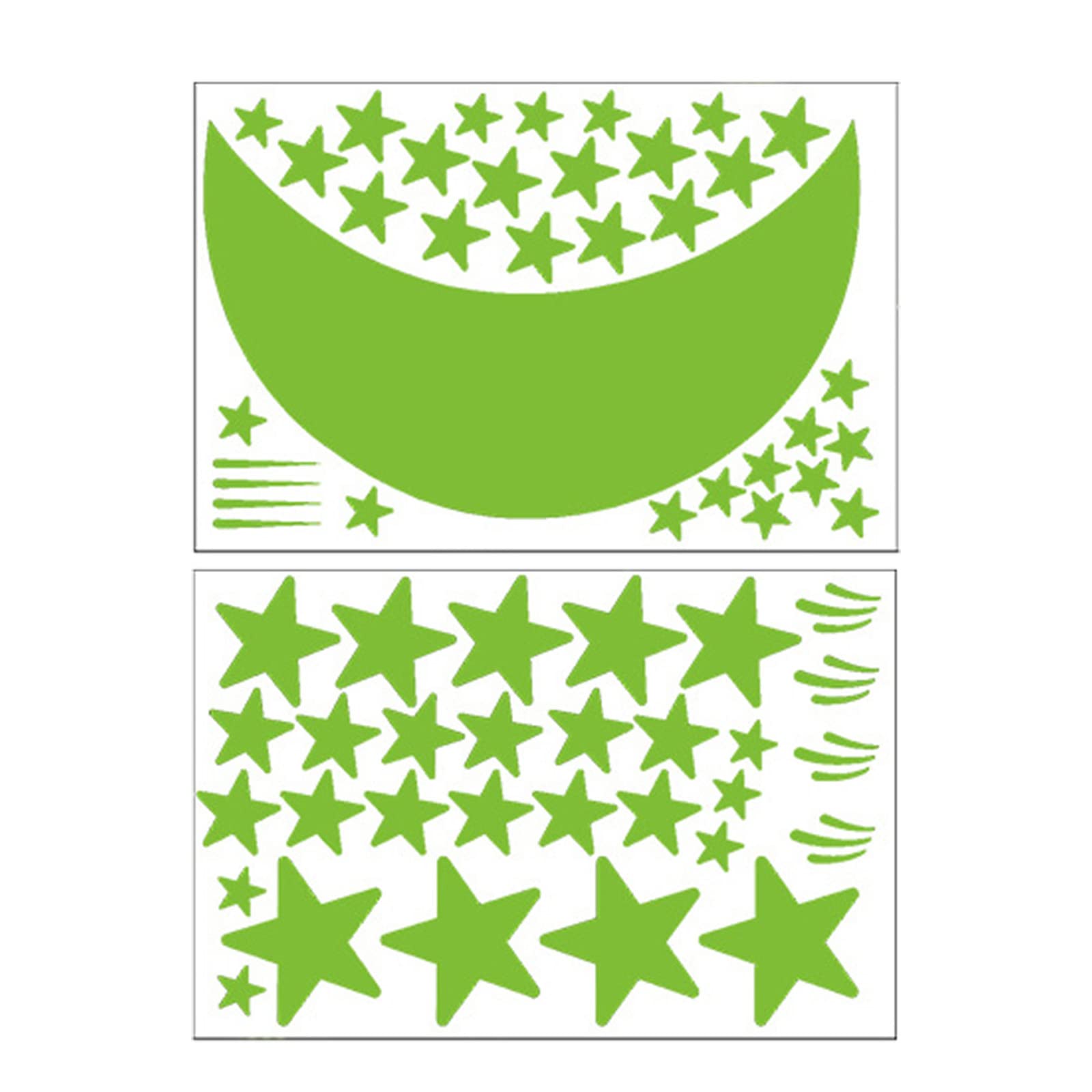 Glow in the Dark Stars Wall Stickers - Self-Adhesive Removable Decals for Bedroom, Nursery & Living Room Wall Decor - Perfect for Kids Room, Ceiling Decor & Night Sky Theme Party Decoration