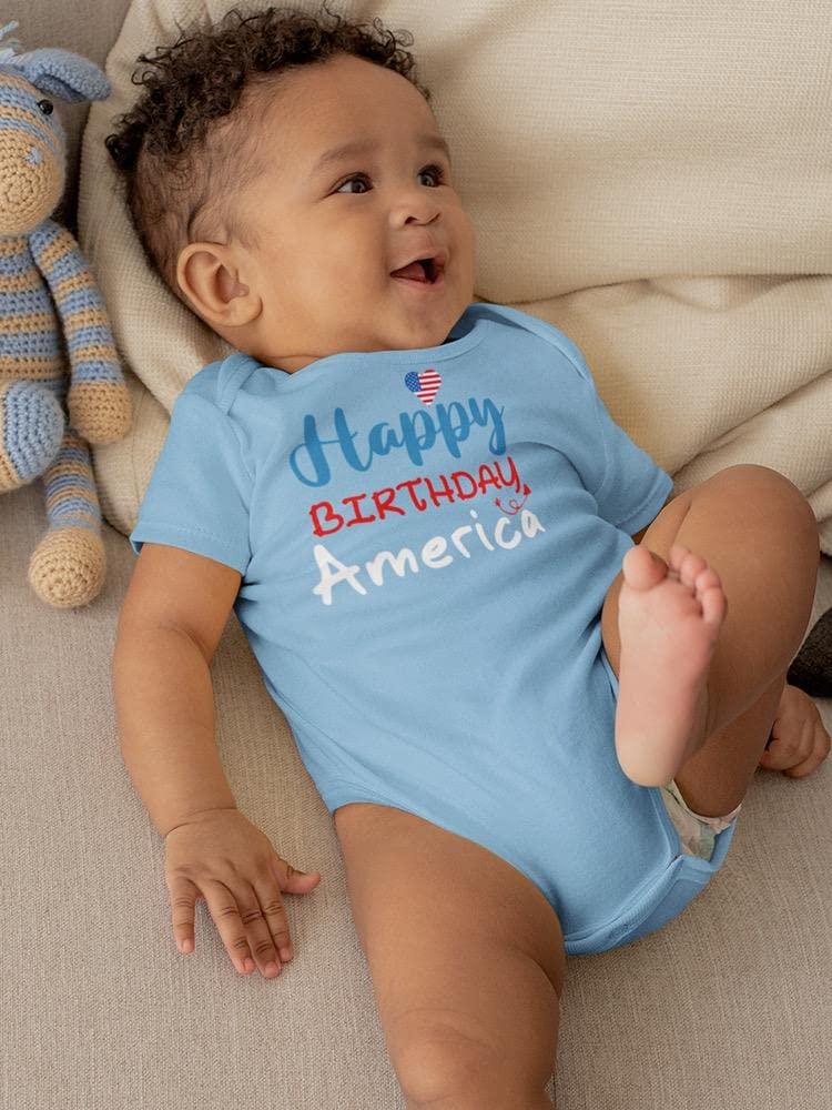 Happy Birthday America Baby Bodysuit - Patriotic 4th of July Outfit for Infants & Toddlers - Perfect for Independence Day Celebrations & Photo Shoots